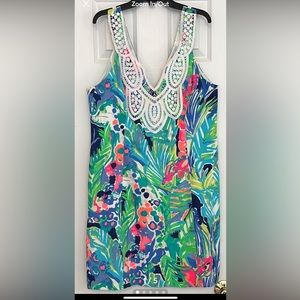 EUC Lilly Pulitzer LARGO SHIFT DRESS in Multi Purrfect. Size 12.